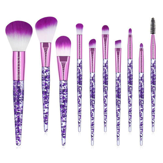 All Glowy 'n' Glam Makeup Brushes - Plum